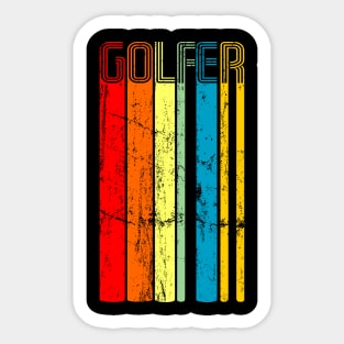 golfer retro design Sticker